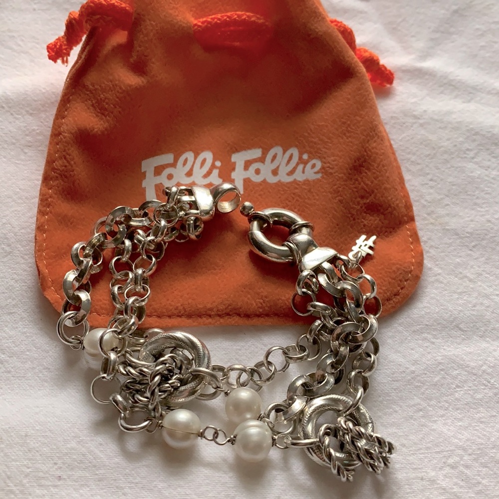 Folli Follie silver chunky bracelet